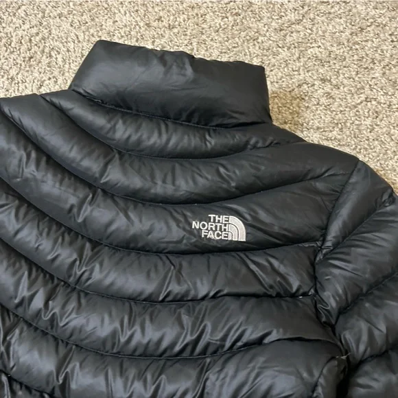 The North Face 700 Women's Black Puffer Trench Coat Jacket Size Small Full Zip S - Picture 15 of 15